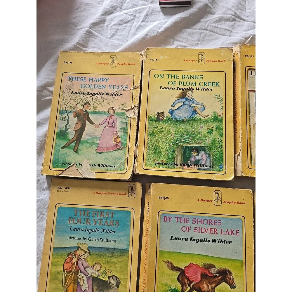 Lot of 9 VTG Little House On The Prairie by Laura Ingalls Wilder Paperback Books